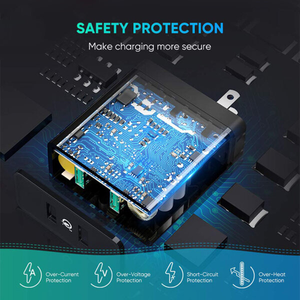 Củ sạc Ugreen 60449 sạc nhanh 36W 2 cổng Quick Charge 3.0 