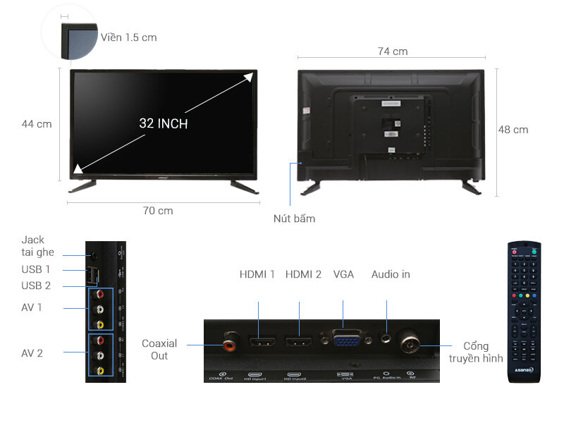 Tivi Asanzo 32 inch 32S510T2 Tivi Asanzo 32 inch 32S510T2