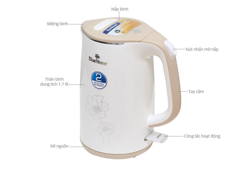 Bình siêu tốc Bluestone KTB-3379 1.7 lít