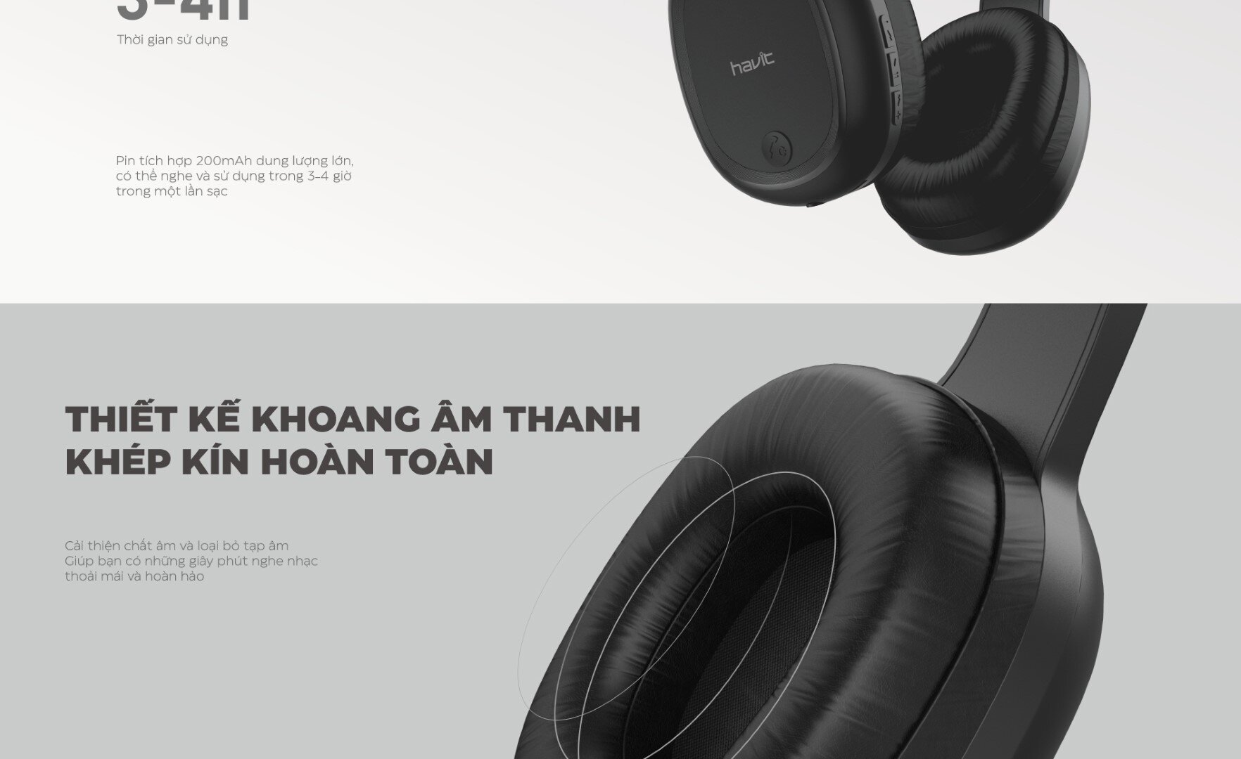 Tai nghe Bluetooth Havit H2590BT PRO