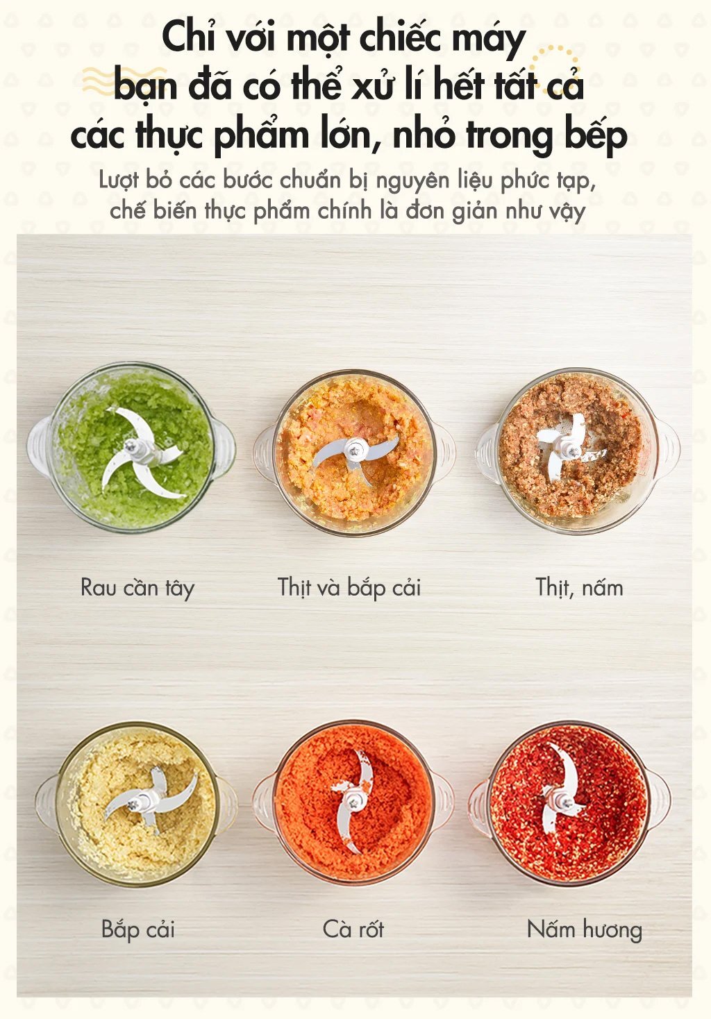 Máy xay thực phẩm Bear  