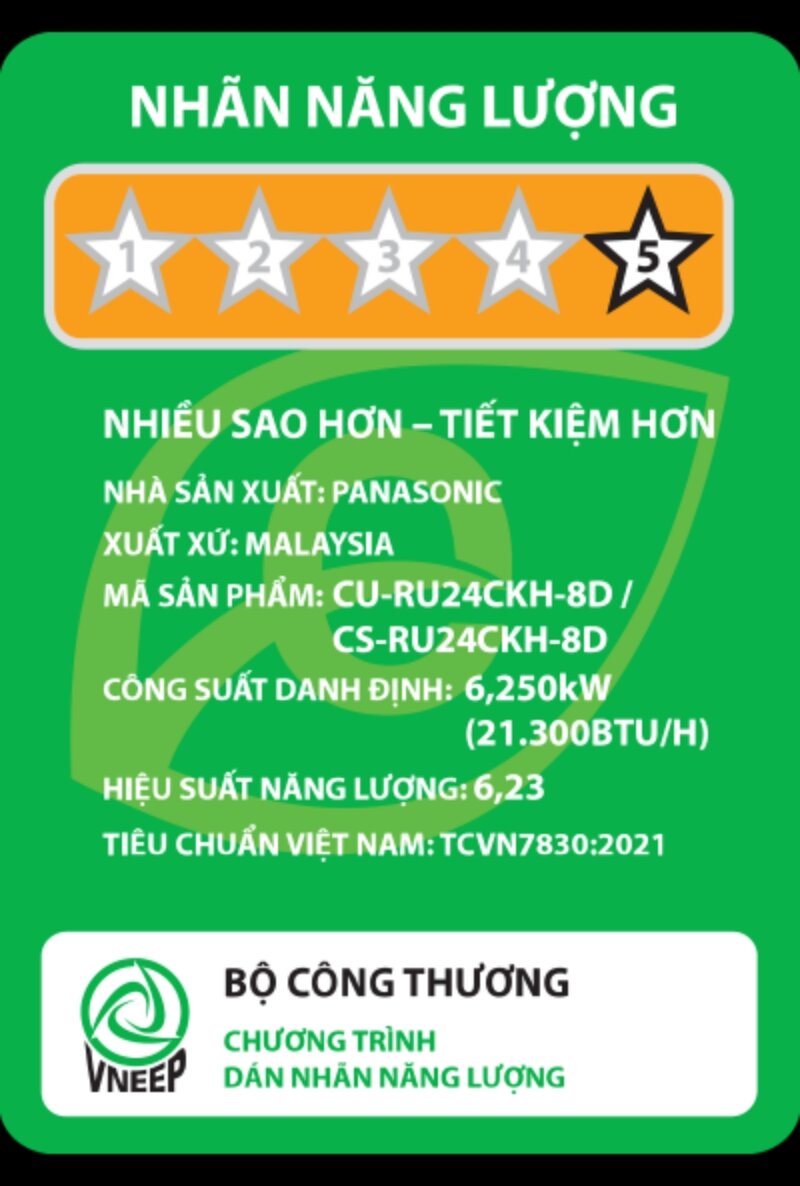 Điều hòa Panasonic Inverter 24000BTU 1 chiều RU24CKH-8D