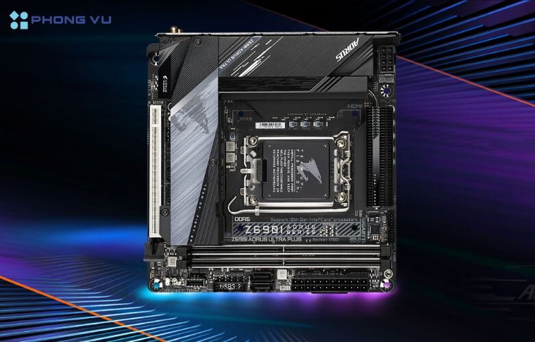 Mainboard Gigabyte Z690I AORUS ULTRA PLUS được trang bị khe PCIe x16 chuẩn 5.0