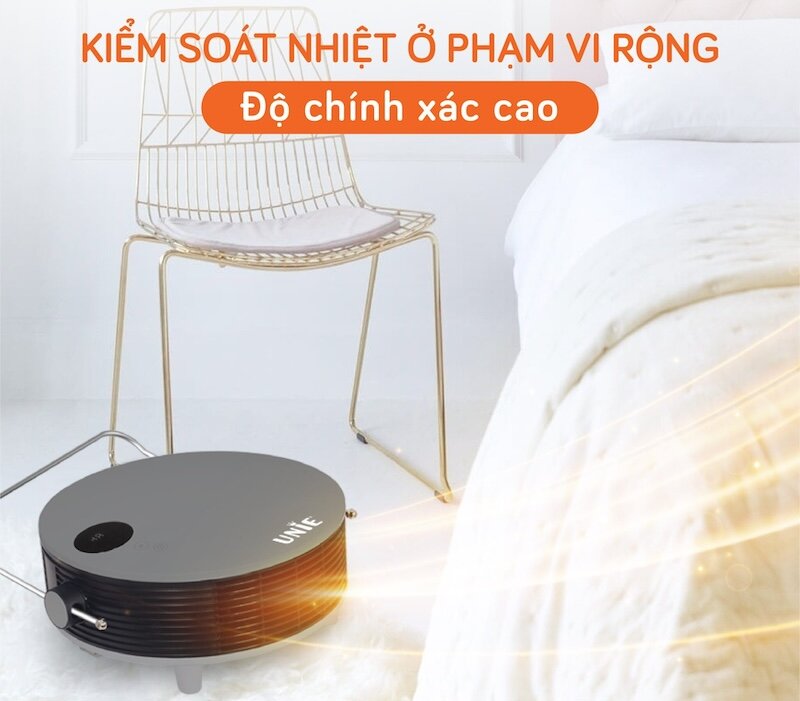 Máy sưởi gốm Unie UE-125 rất dễ dùng (Ảnh: Unie).