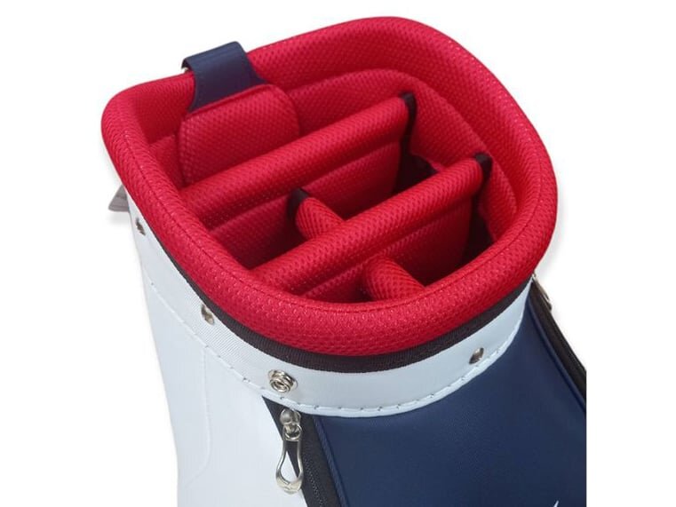 Miệng túi có nhiều khe cắm gậy Túi golf