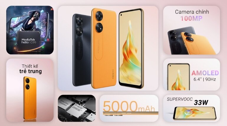 oppo reno8 t 5g thiết kế