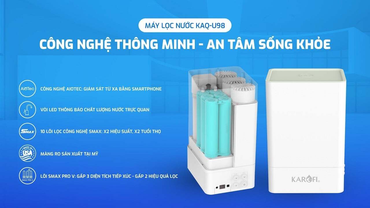 Máy lọc nước Karofi KAQ-U98 Máy lọc nước Karofi KAQ-U98