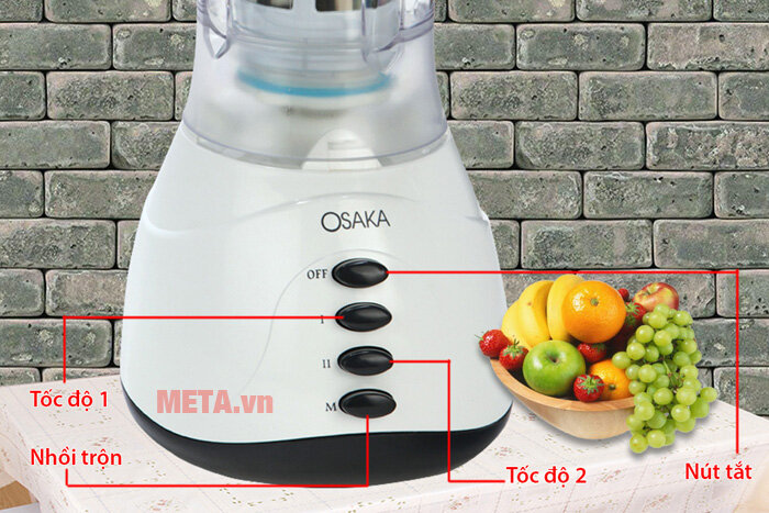 Máy xay sinh tố Osaka BL629 (1.5 lít - 2 cối nhựa)