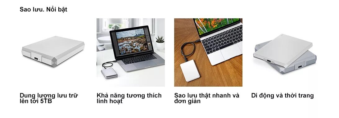 Ổ cứng gắn ngoài  USB-C 2.5 inch Lacie Munich Mobile Drive