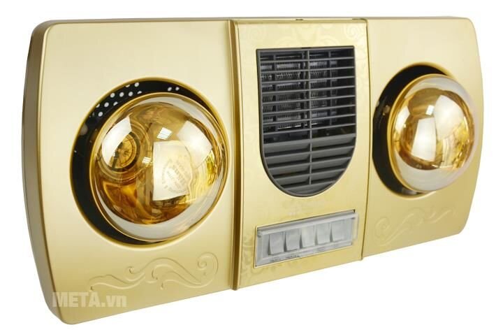 Đèn sưởi nhà tắm 2 bóng có thổi gió Kottmann K2B-HW-G