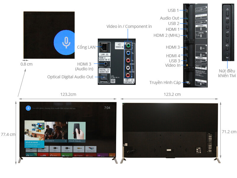 Android Tivi Sony 55 inch KD- 55X9000C Android Tivi Sony 55 inch KD- 55X9000C