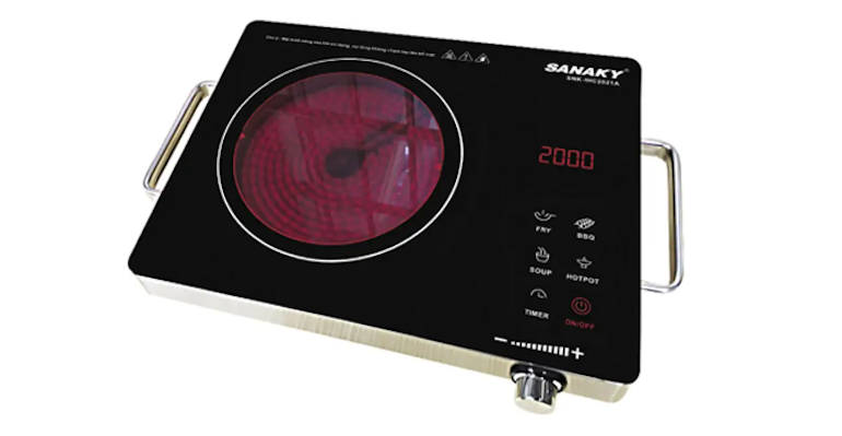 Bếp hồng ngoại dương 1 vùng nấu Sanaky SNK-IHC2021A