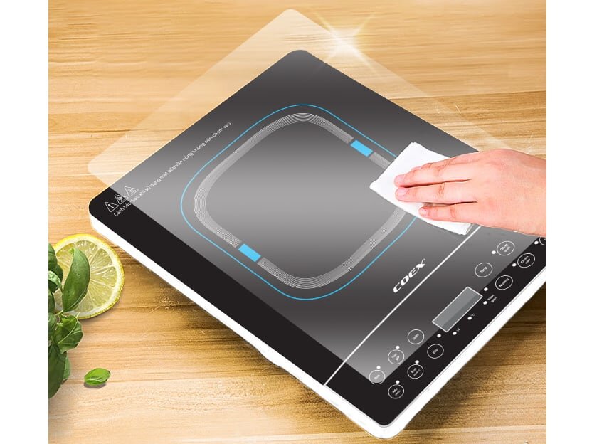 Bề mặt bếp từ Coex CI-3304 được làm bằng kính cường lực bền bỉ