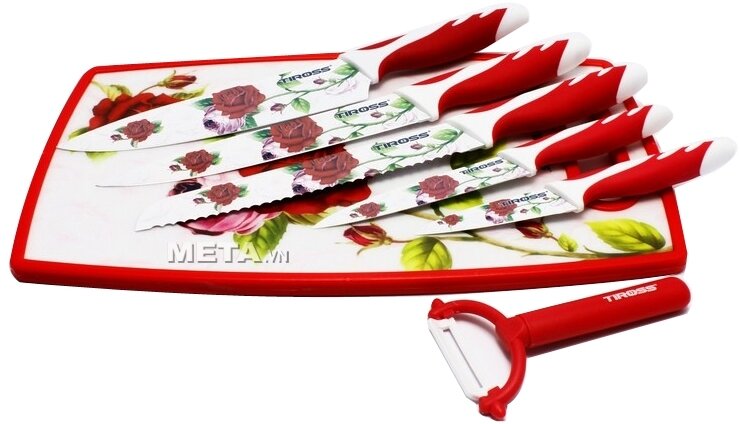 Bộ dao hoa men Ceramic 7 món Tiross TS-1281
