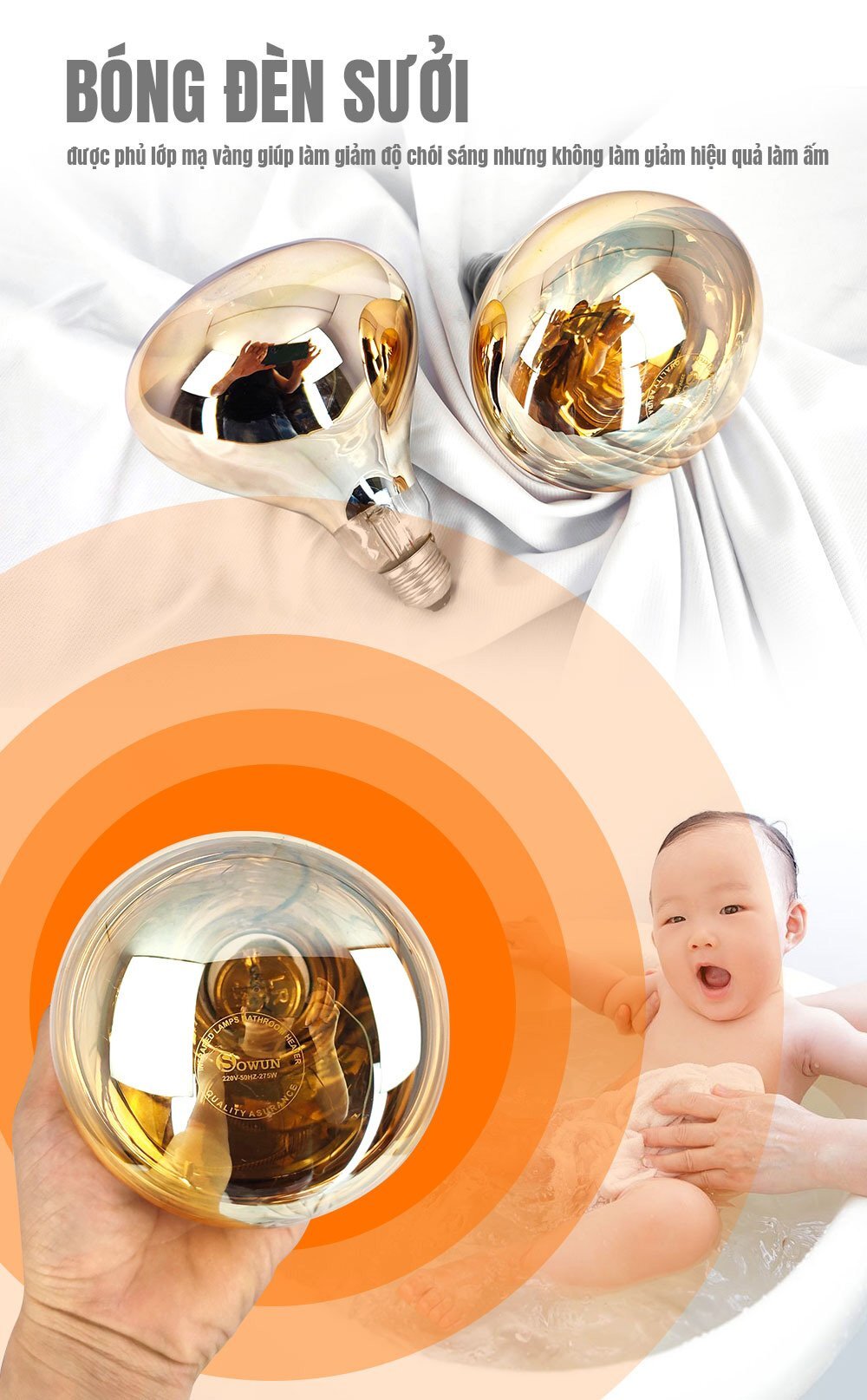 Đèn mạ vàng giảm chói, bảo vệ sức khỏe Đèn mạ vàng giảm chói, bảo vệ sức khỏe