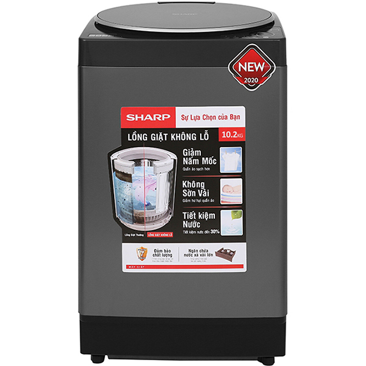 Máy giặt Sharp Inverter 10.5 kg ES-X105HV-S