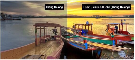 Đạt chuẩn HDR10 và đạt phổ màu sRGB 99% 1