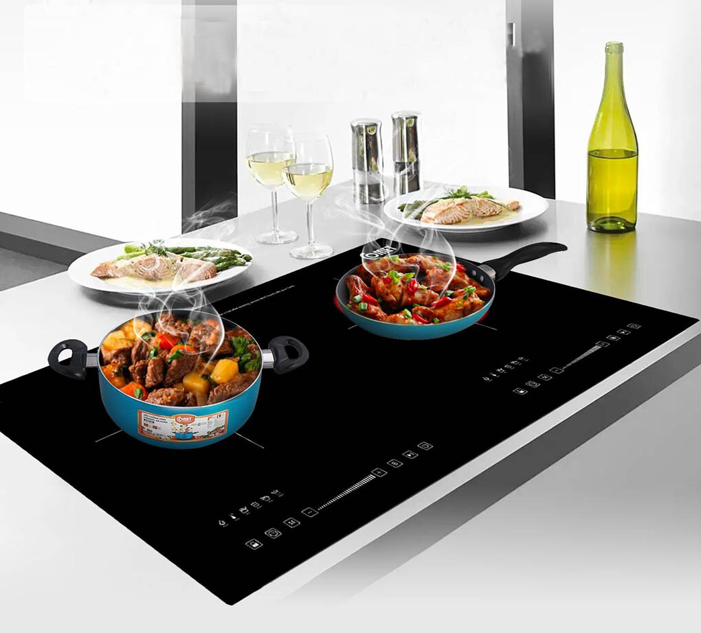 Bếp đôi Hồng ngoại - Điện từ Comet CM5588 tích hợp 6 chức năng nấu