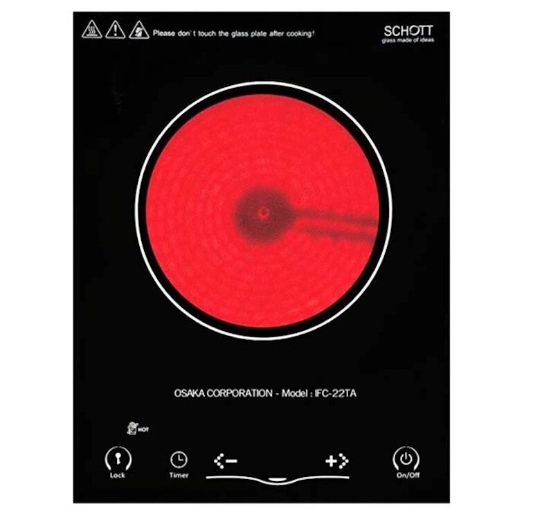 Bếp hồng ngoại dương 1 vùng nấu Osaka IFC-22TA