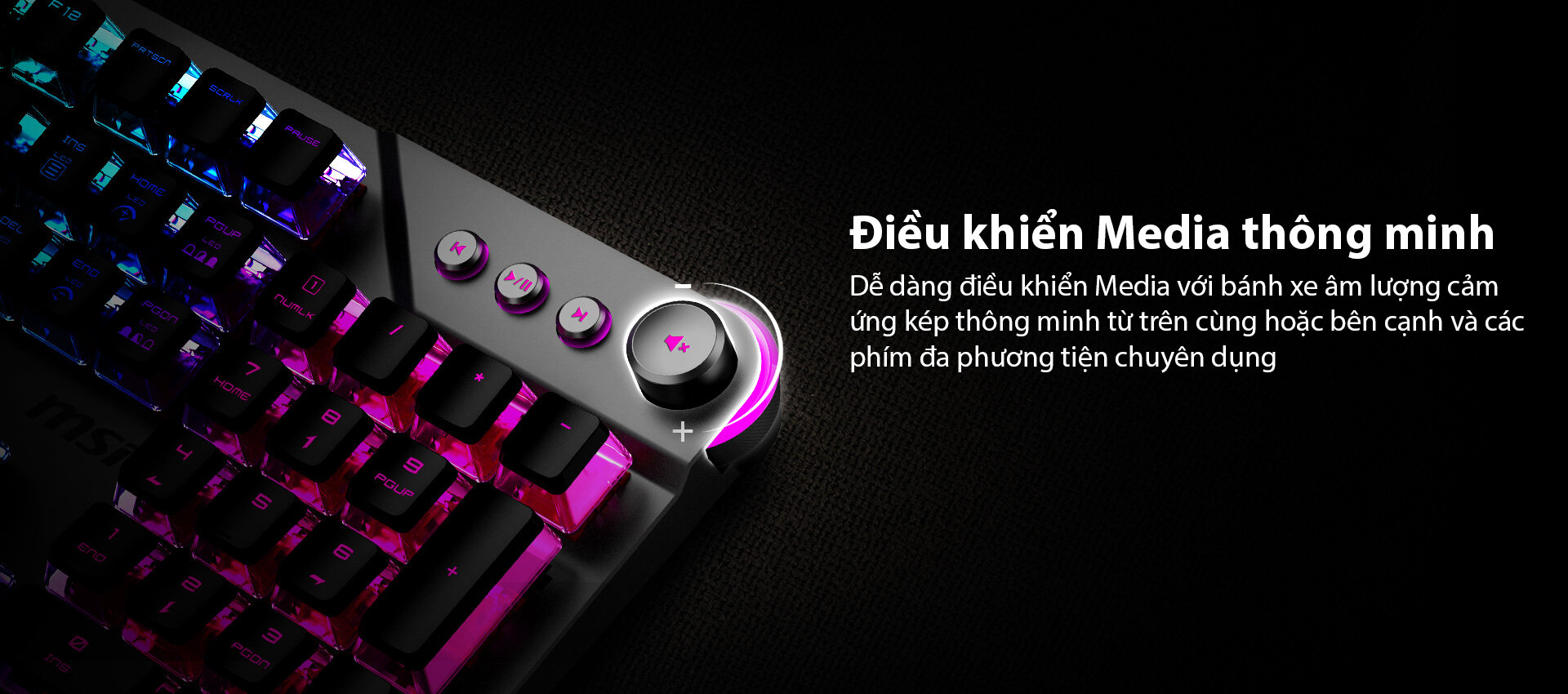 Bàn phím game MSI Vigor GK71 Sonic đen (USB/RGB/Sonic sw) 4