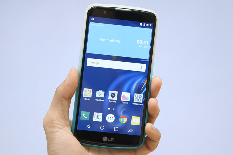 Ốp lưng LG K10 Nhựa dẻo trong Matte Xanh dương