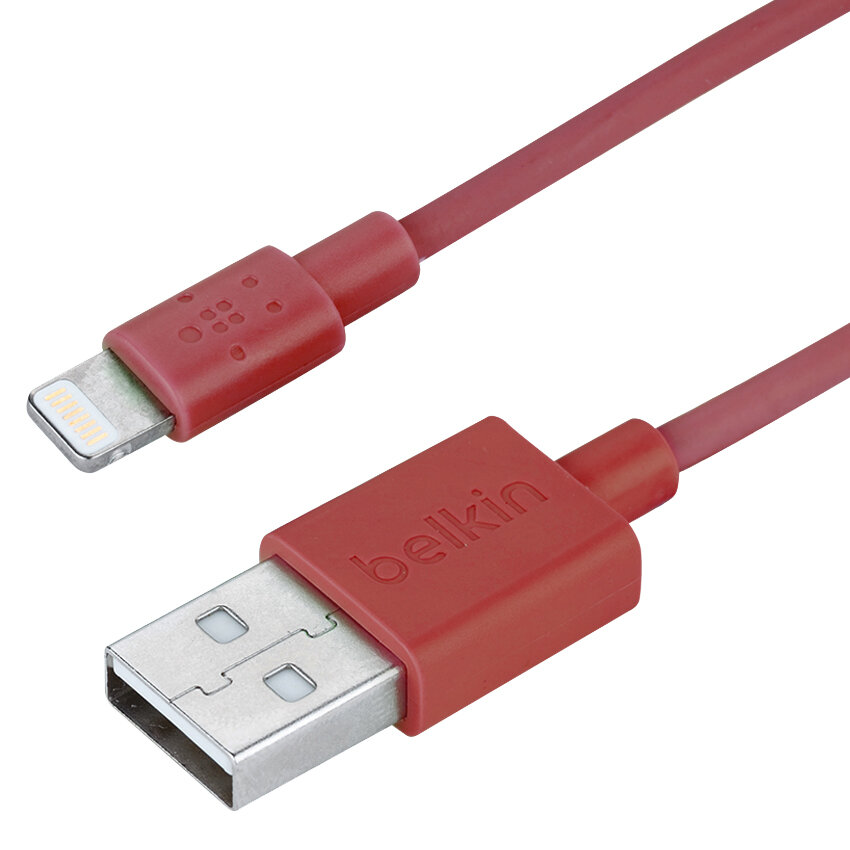 Cáp Lightning Belkin 2.4A 1.2m F8J023bt04-RED (Đỏ)