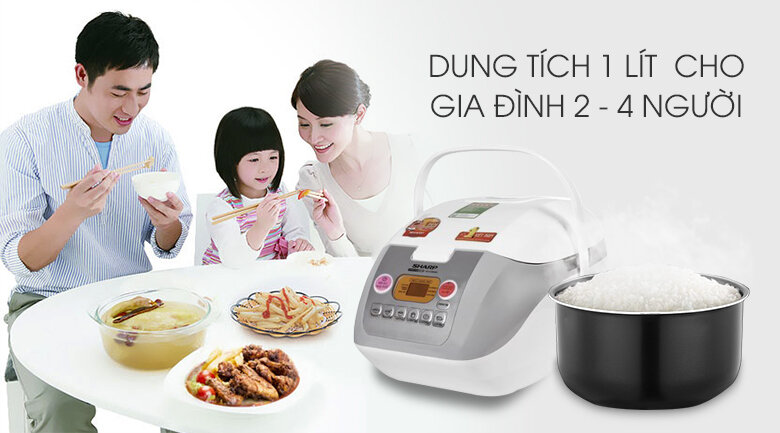 Nồi cơm điện tử Sharp 1.0 lít KS-COM10V