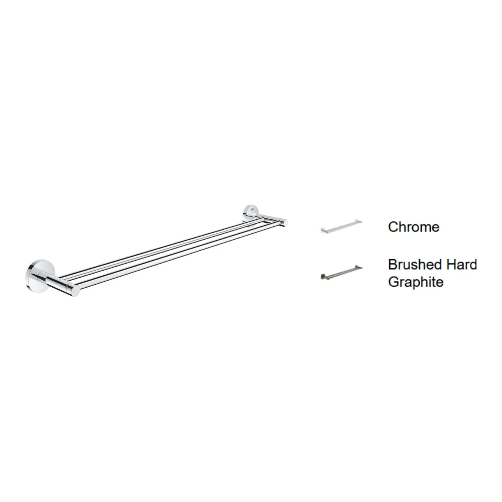 Thanh treo khăn đôi Essentials GROHE 40802001 và các phiên bản mạ màu cực kì sang trọng