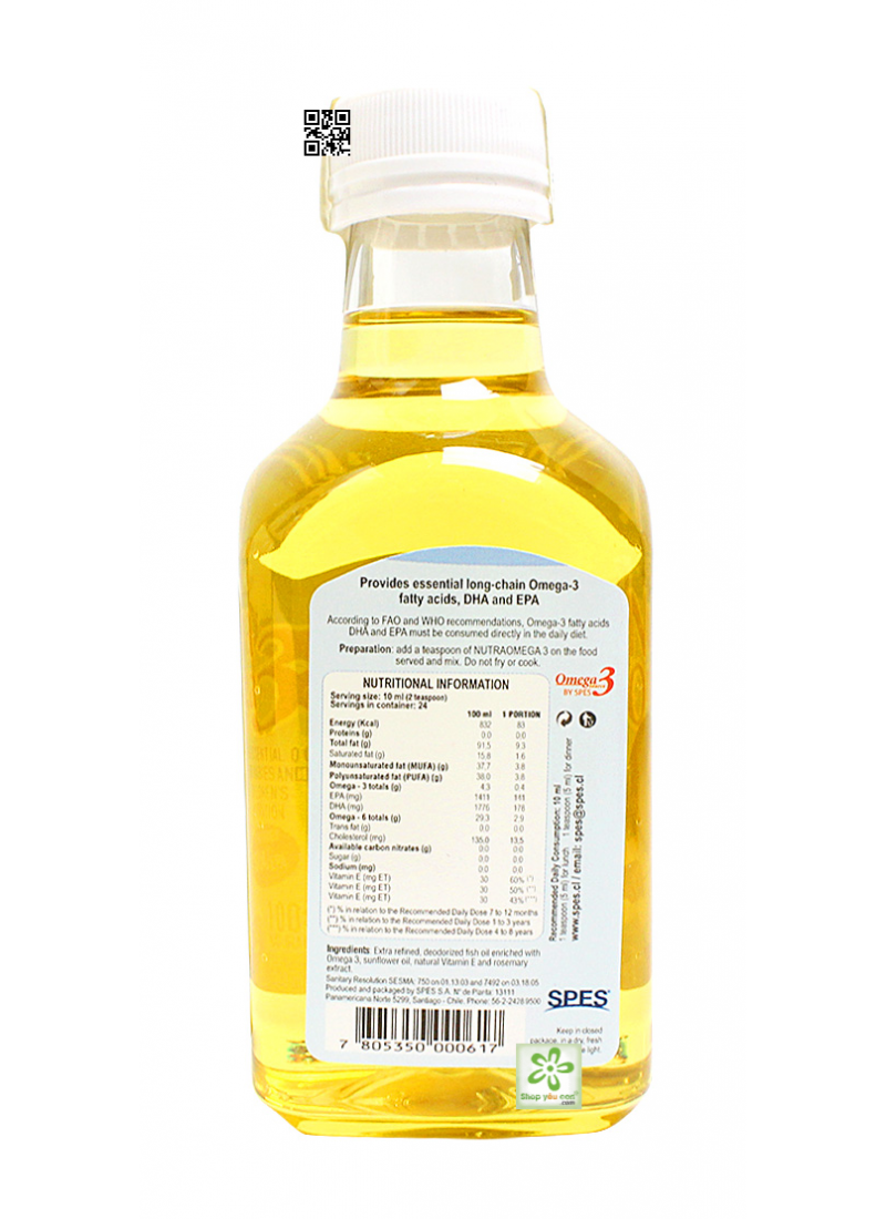  Dầu dinh dưỡng cá hồi Omega 3 240ml