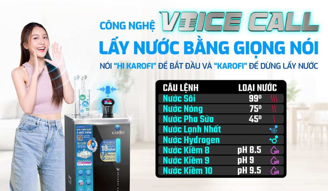 Máy lọc nước Hydro ion kiềm nóng lạnh Karofi KAE-S88 Promax