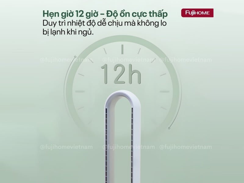 Quạt không cánh tích hợp lọc không khí Fujihome BF308DC