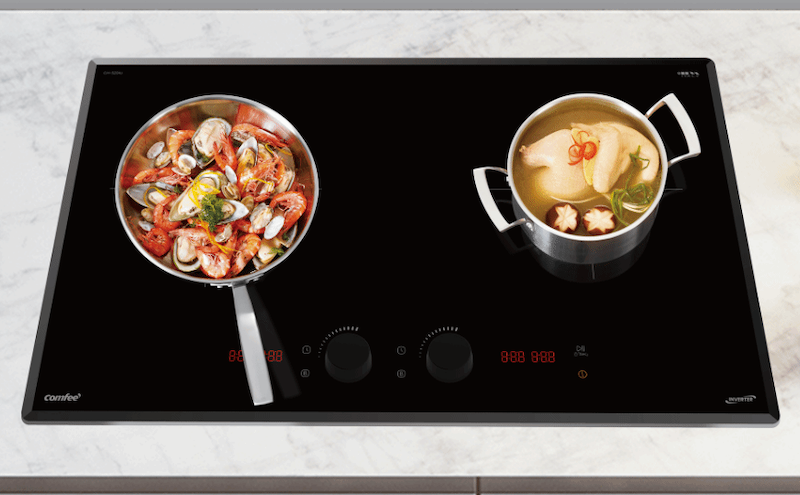 Bếp từ đôi Comfee CIH-52DIU chỉ sử dụng được với nồi nấu có đáy nhiễm từ