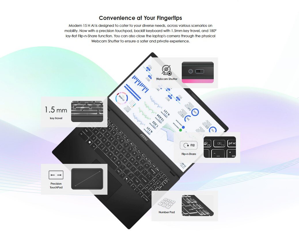 Laptop MSI Modern 15 H AI C2HMG-220VN