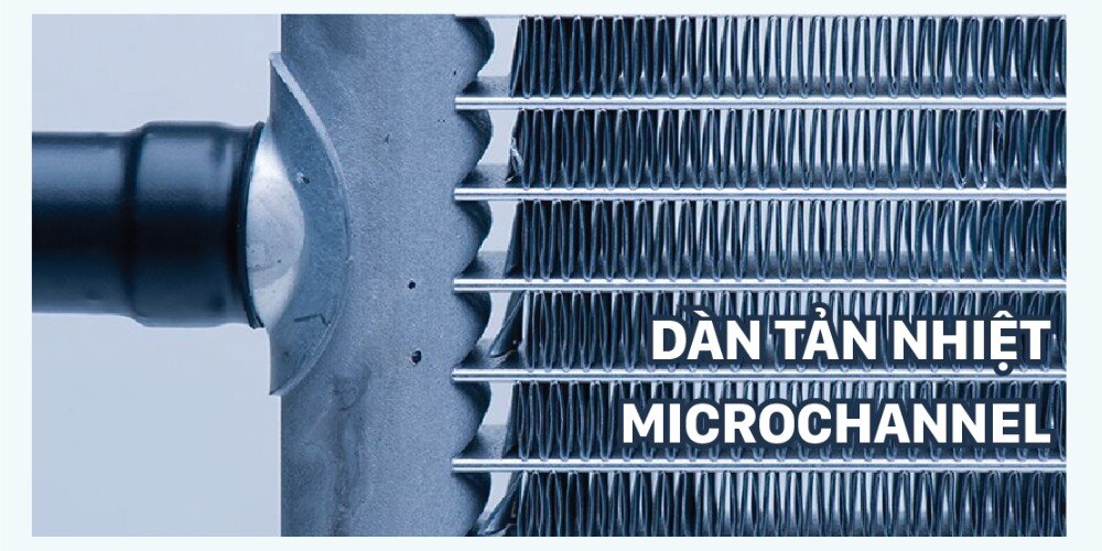 Chất liệu dàn tản nhiệt của FTKY60ZVMV là hợp kim nhôm vi dẫn Microchannel 