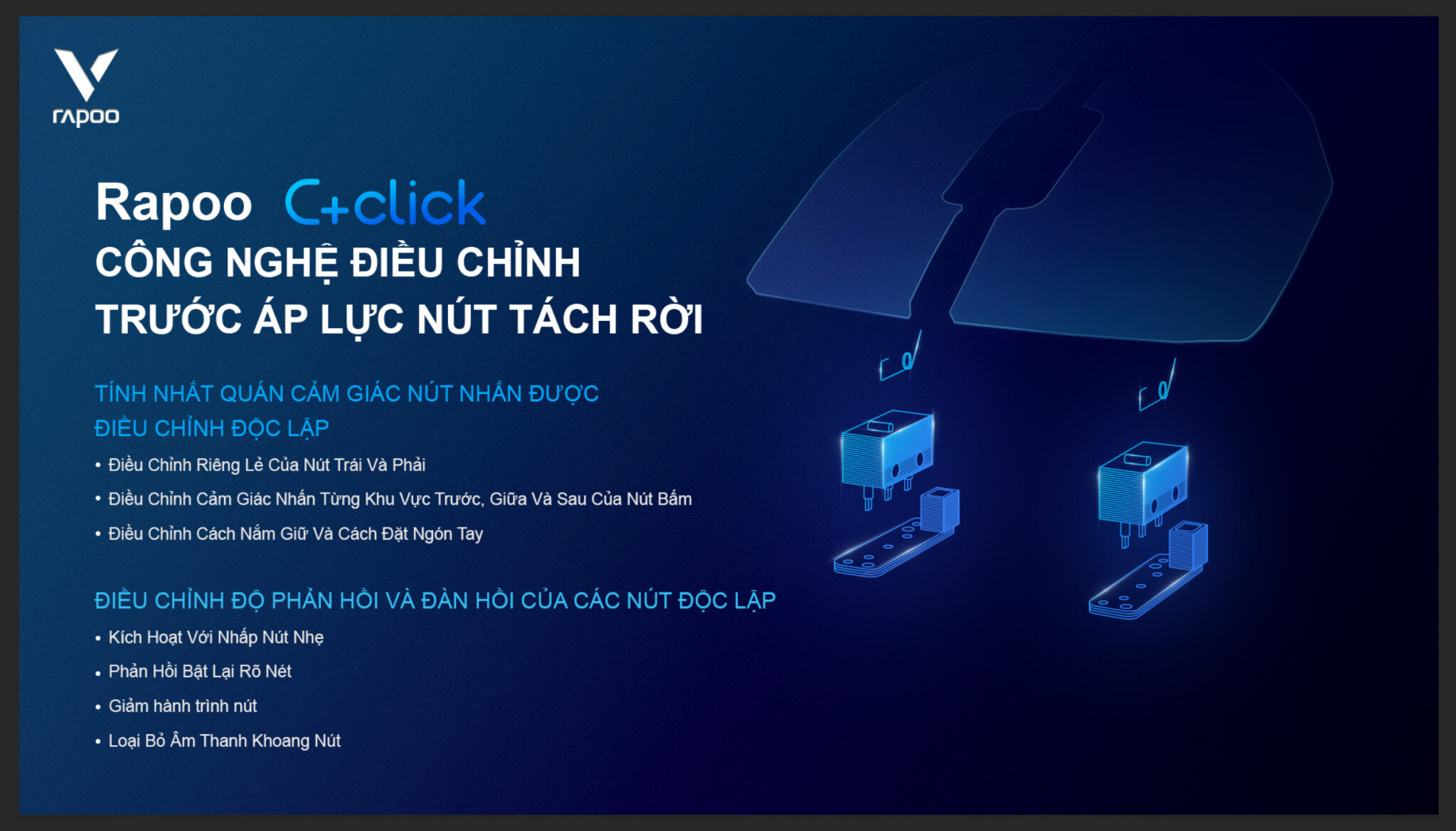 Chuột Gaming không dây Rapoo V300L (Wireless 2.4ghz/Dây USB) 3