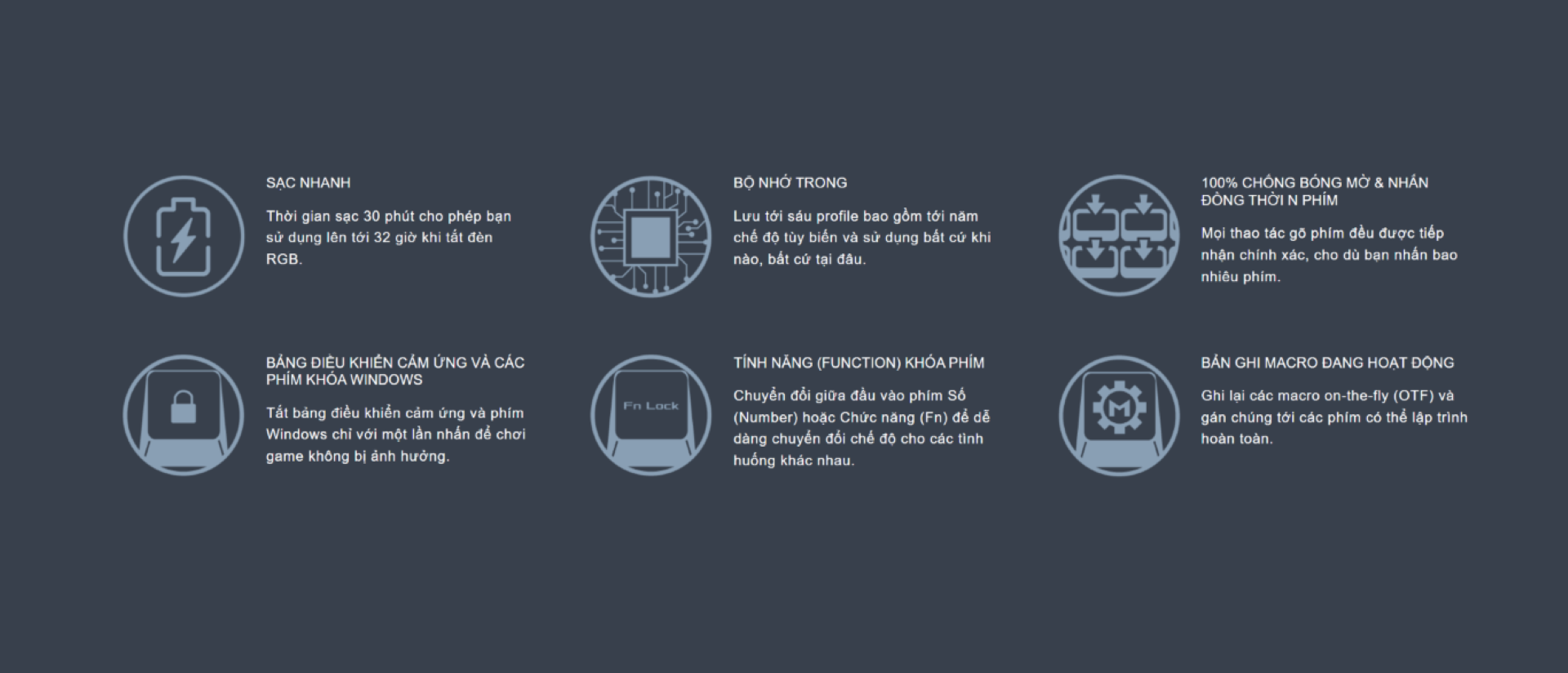 Bàn phím không dây Asus ROG Falchion NX Red sw (USB/RGB)