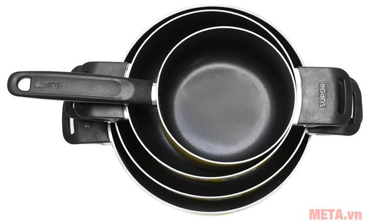 Bộ nồi canh chống dính sắc màu 4 chiếc Supor S08A-T4
