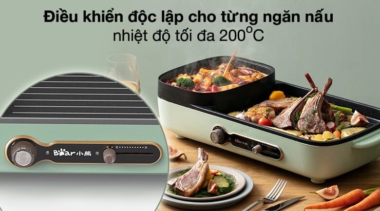 Nhiệt độ nấu tối đa là 200 độ C