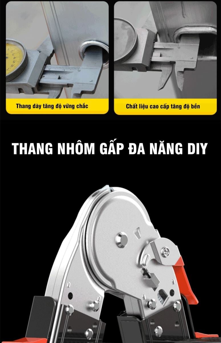 Thang dày tăng độ vững chắc Thang nhôm DIY MTL-45