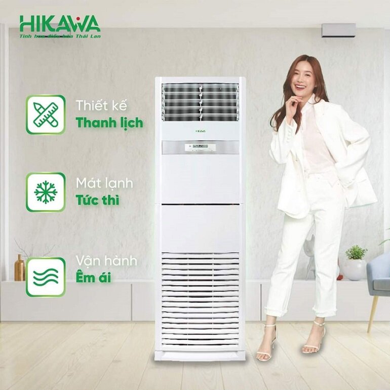 Điều hòa Hikawa 48000BTU 1 chiều HI-FC50A/KW-FC50A có thiết kế hiện đại, sang trọng