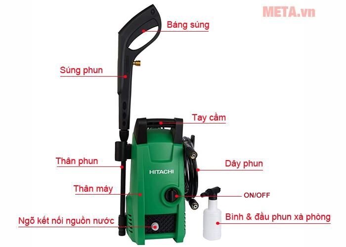 Máy phun xịt áp lực Hitachi AW100