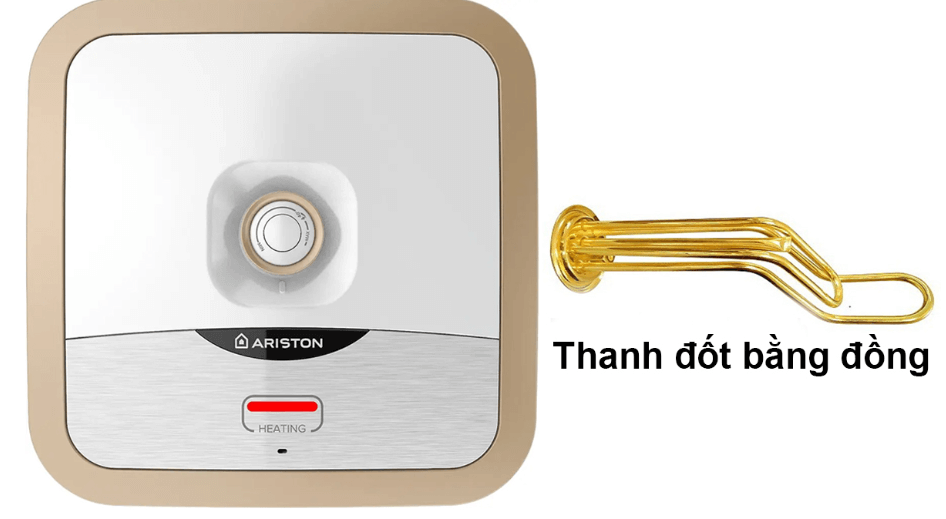 bình nóng lạnh Ariston AN2 15 R 2.5 FE sử dụng thanh đốt bằng đồng nguyên chất 100% bình nóng lạnh Ariston AN2 15 R 2.5 FE sử dụng thanh đốt bằng đồng nguyên chất 100%