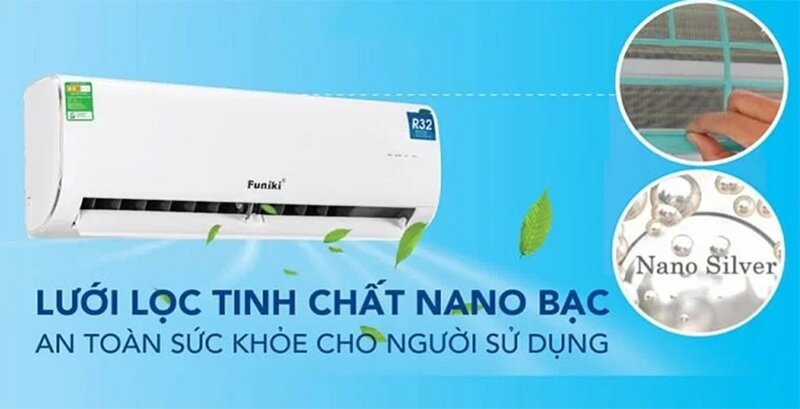 Điều hòa Funiki Inverter 12000 BTU 2 Chiều HIH12TMU lọc không khí hiệu quả