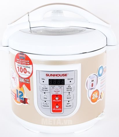 Nồi áp suất điện tử đa năng Sunhouse SHD1768 - 6 lít