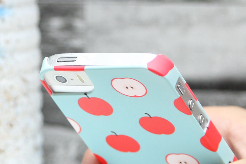 Ốp lưng iPhone 5 - 5S Nhựa Icover Táo Đỏ