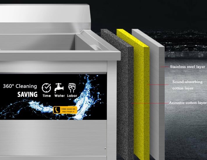 Kết cấu đa lớp giảm ồn khi vận hành