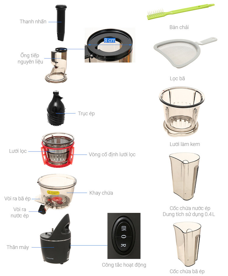 Máy ép chậm Kalite KL-550