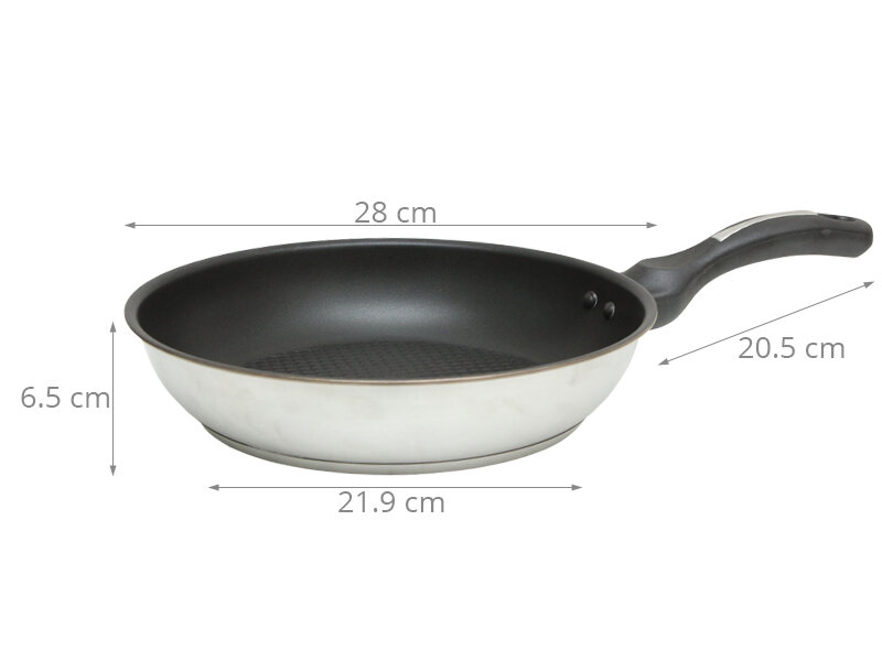Chảo inox 3 đáy chống dính 28 cm Fivestar CKD28-3DI Chảo inox 3 đáy chống dính 28 cm Fivestar CKD28-3DI