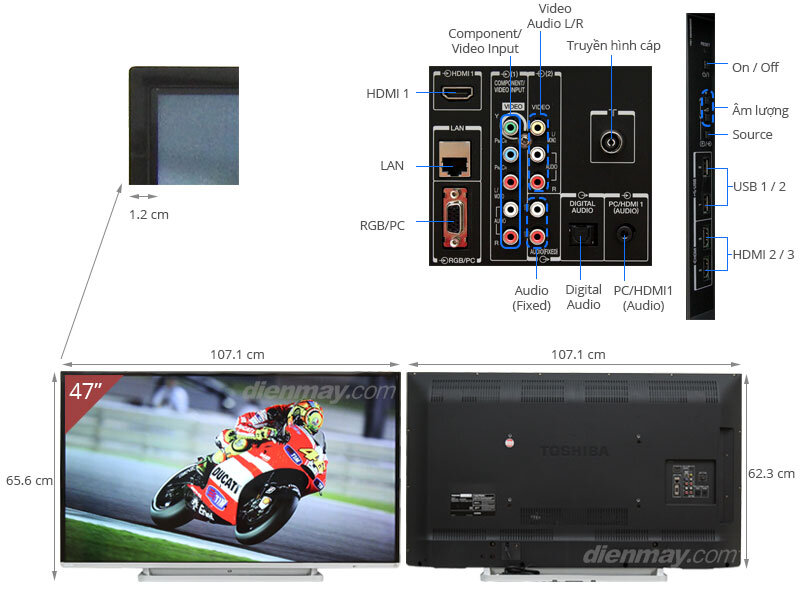 Smart Tivi LED Toshiba 47L5450 47 inch Smart Tivi LED Toshiba 47L5450 47 inch