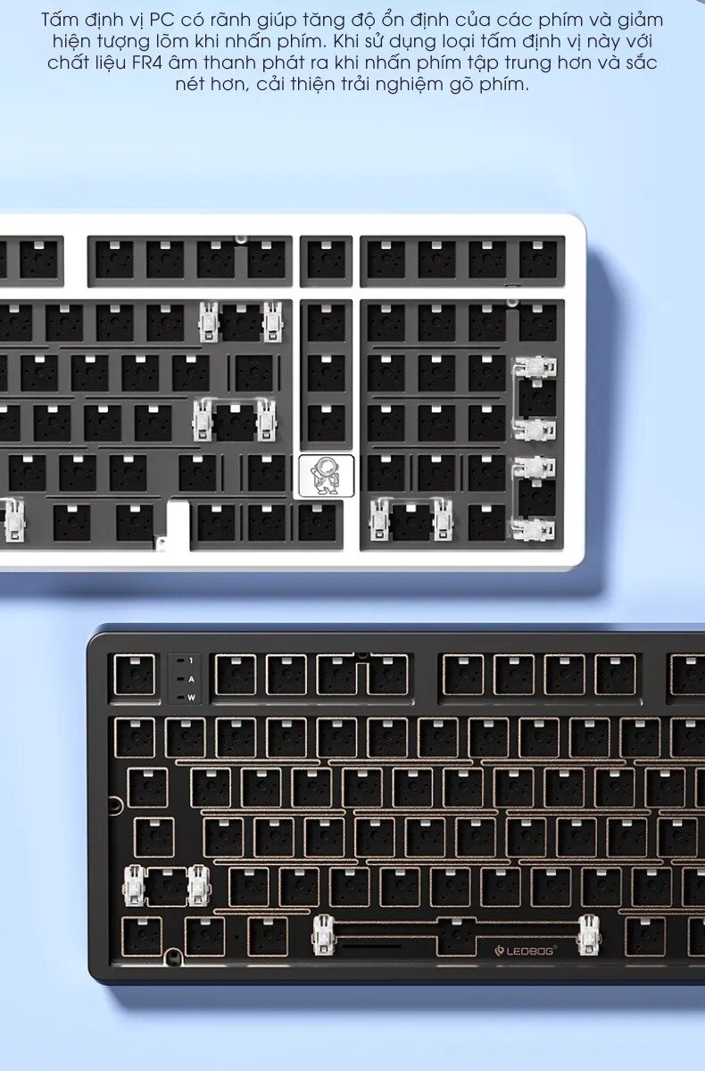 Bàn phím cơ LEOBOG Hi98 (Trắng / White dragon switch) 11